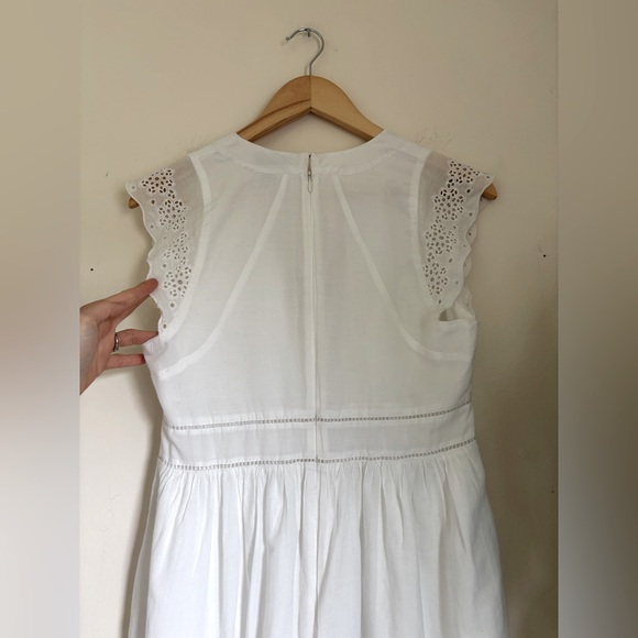 Point Sur Embroidered Flutter Sleeve Midi Dress - Picture 6 of 6